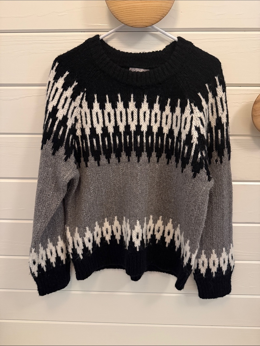 J. Crew Alpaca Blend Nordic Fair Isle Crewneck Sweater